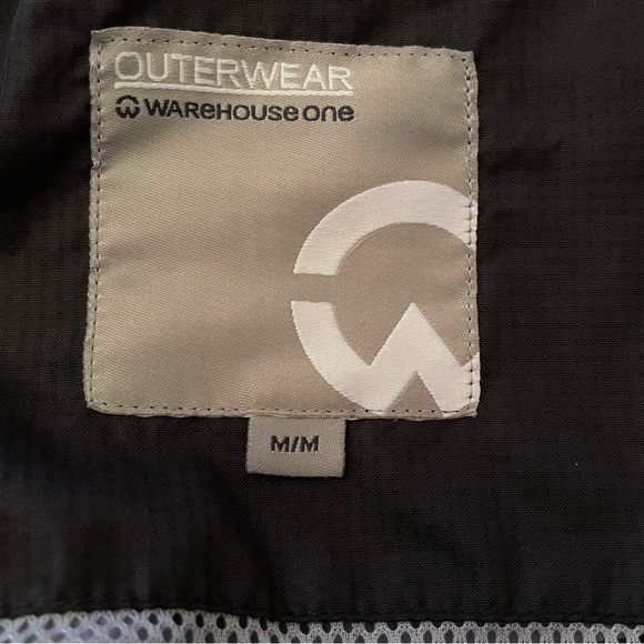 Warehouse One Windbreaker in Medium. Black and white with hot pink highlights. - Picture 5 of 15